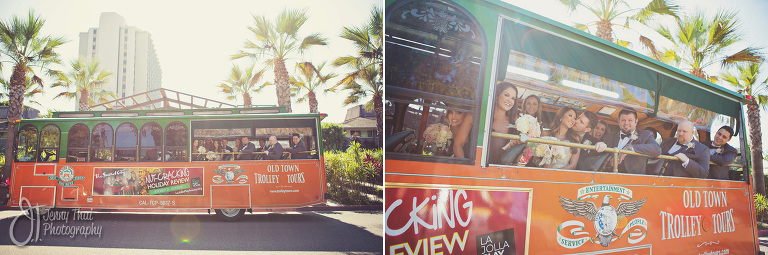 San Diego Trolley Wedding Party