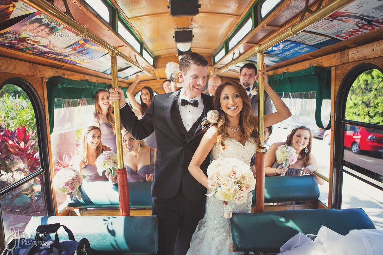 San Diego Trolley Wedding Party