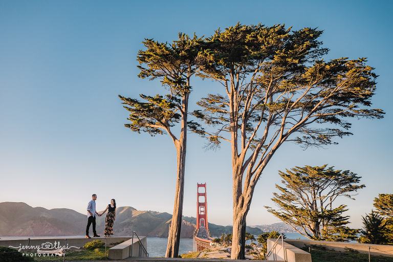 San Francisco Golden Gate Bridge Engagement Photos