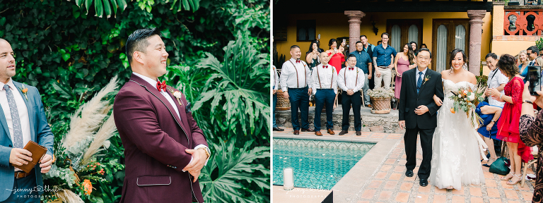 San Miguel Destination Wedding - Casa Churro - Pool Ceremony