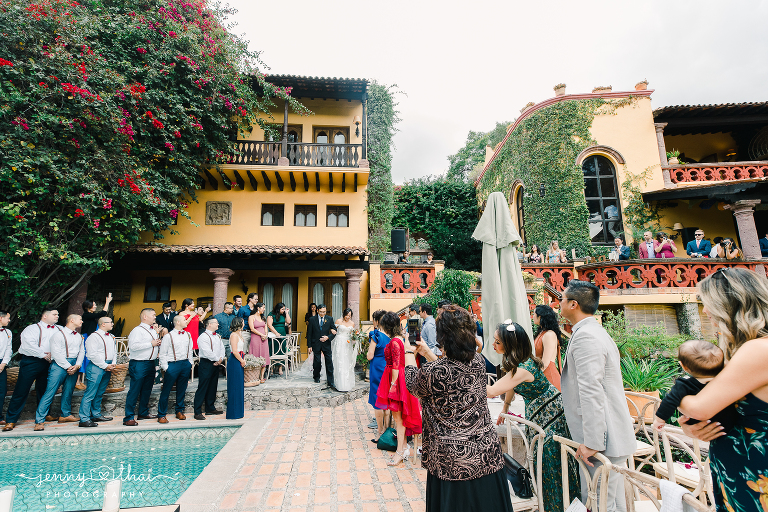 San Miguel Destination Wedding - Casa Churro - Pool Ceremony