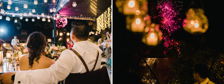 Wedding Reception fireworks